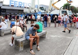 Acceso al recinto ferial Luis Adaro de Gijón durante la última Feria de Muestras de Asturias.