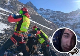 Las últimas palabras del joven rescatado en los Picos de Europa antes de desaparecer: «Esto es una locura, hay una cantidad de nieve...»