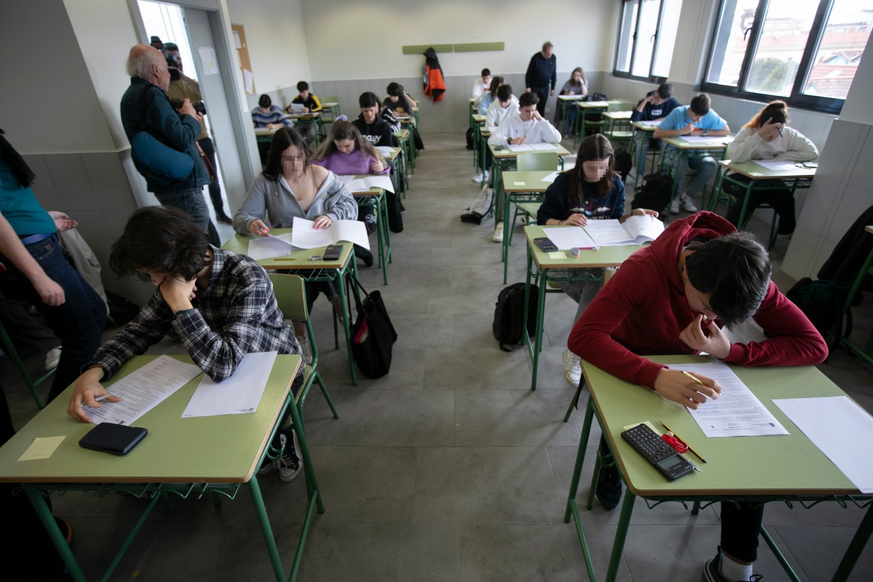 Alumnos preparados para la prueba de acceso a la Universidad del pasado año.