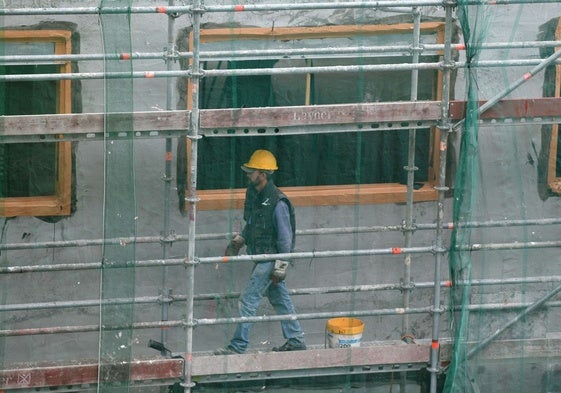 Un trabajador de la construcción.