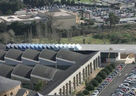 Vista aérea de las instalaciones de Laboral Centro de Arte y Creación Industrial de Gijón.