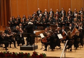 La Orquesta Sinfónica del Principado de Asturias (OSPA), en el concierto del Mesías en el Auditorio de Oviedo.