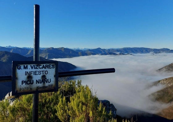 Vistas desde el Pico Niañu, en el concejo de Piloña.