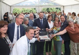 Primera piedra de la obra de ampliación en septiembre de 2022.