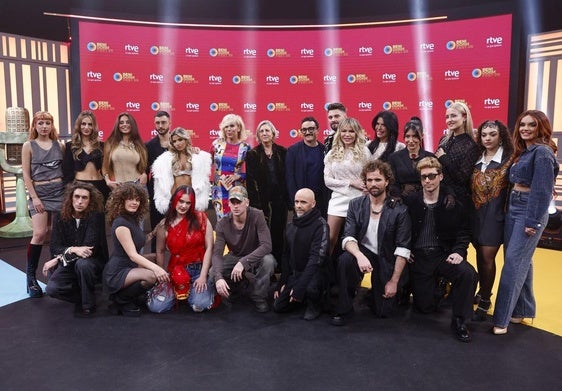 Foto de familia de todos los candidatos a representa a España en Eurovisión.