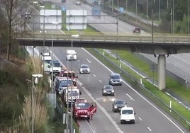 Punto de la A-8 en el que tuvo lugar el accidente.