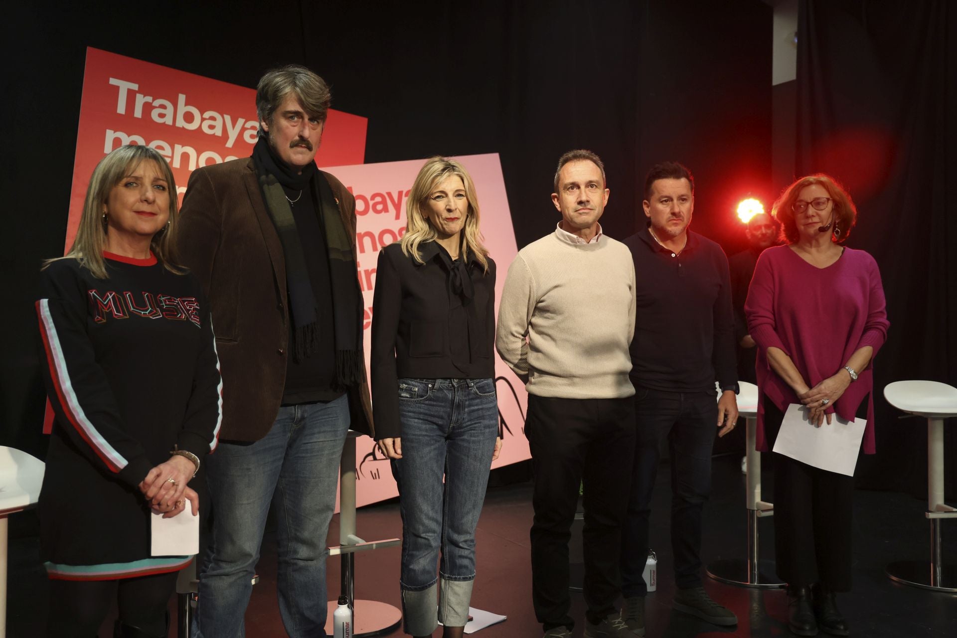 Yolanda Díaz alza la voz en Gijón por la reducción de la jornada