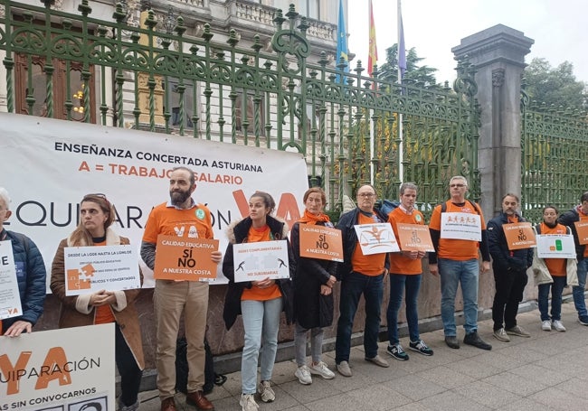 Una de las protestas de la enseñanza concertada el curso pasado.