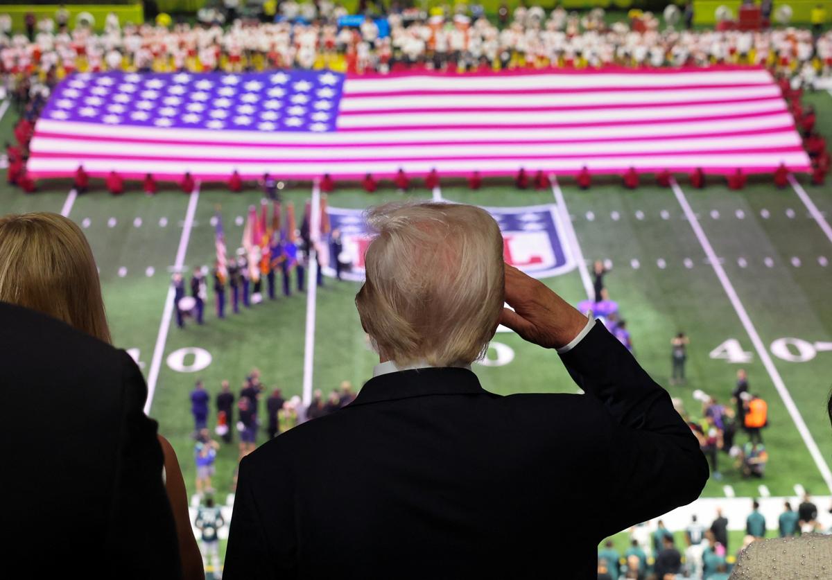 Donald Trump, en la Super Bowl.