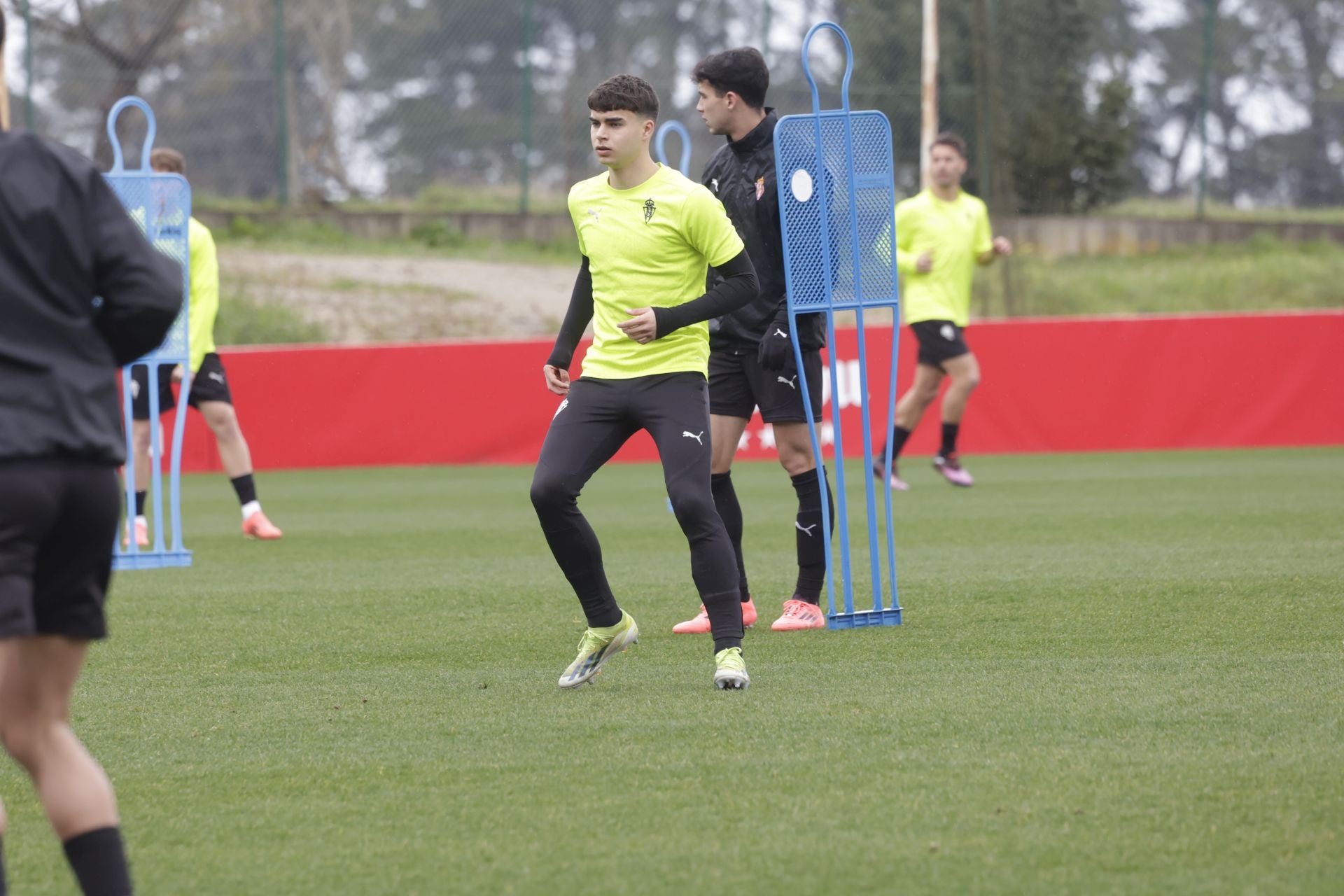 Las imágenes del entrenamiento del Sporting de Gijón