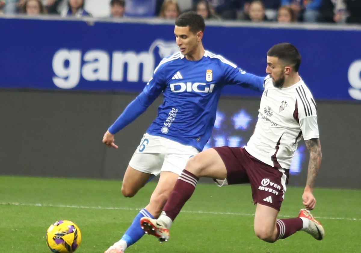 Chaira, durante el partido del pasado domingo ante el Albacete.
