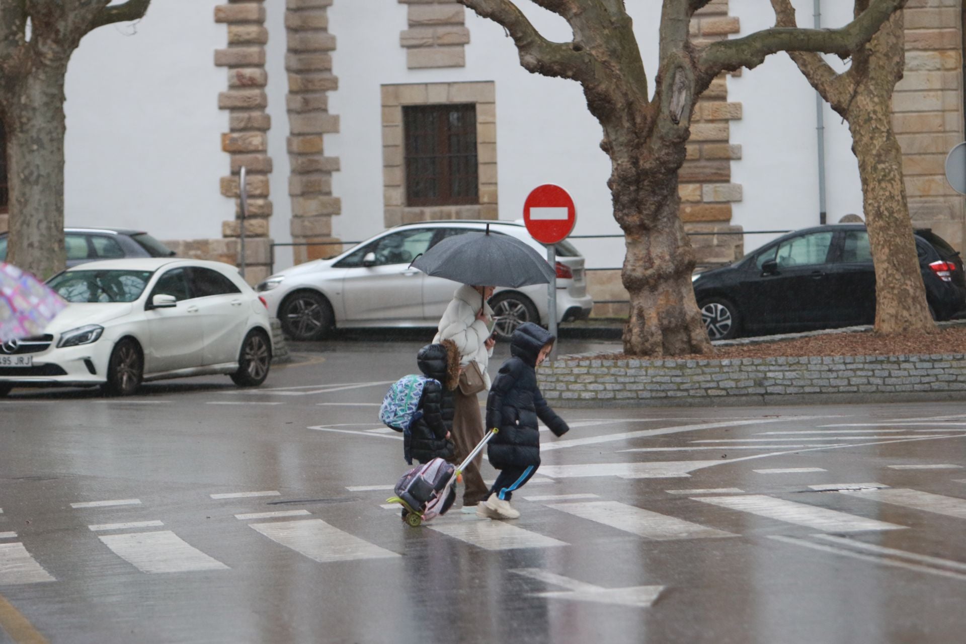 Lluvia y mucho viento en Asturias