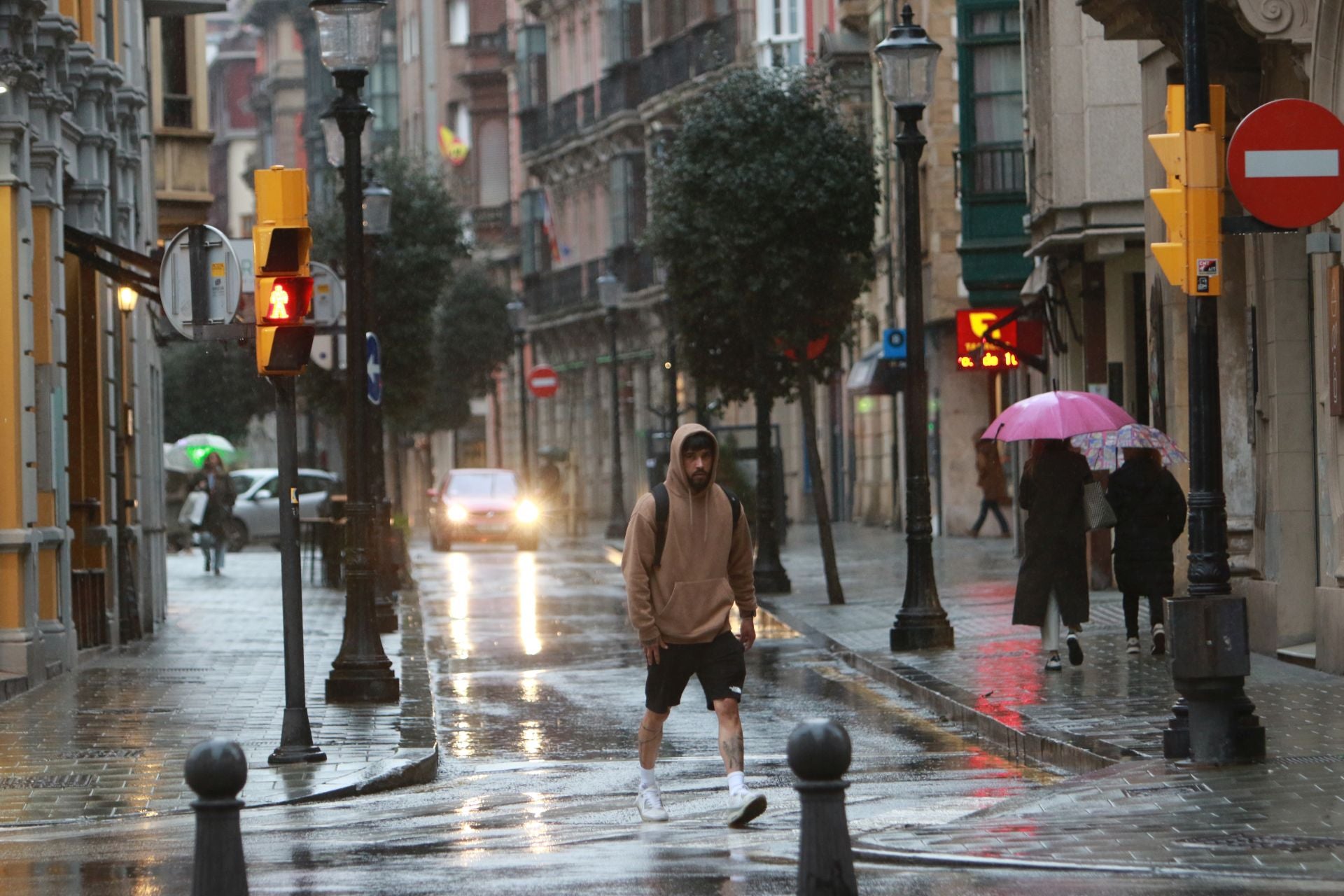 Lluvia y mucho viento en Asturias