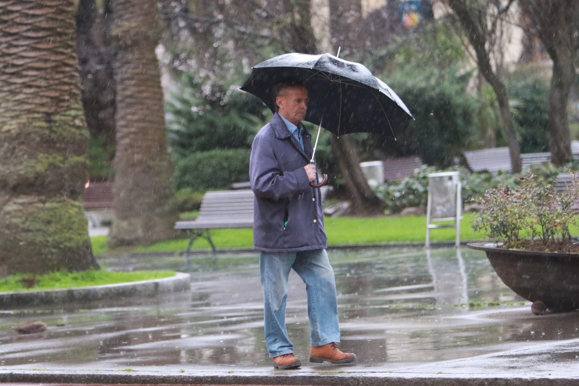Lluvia y mucho viento en Asturias