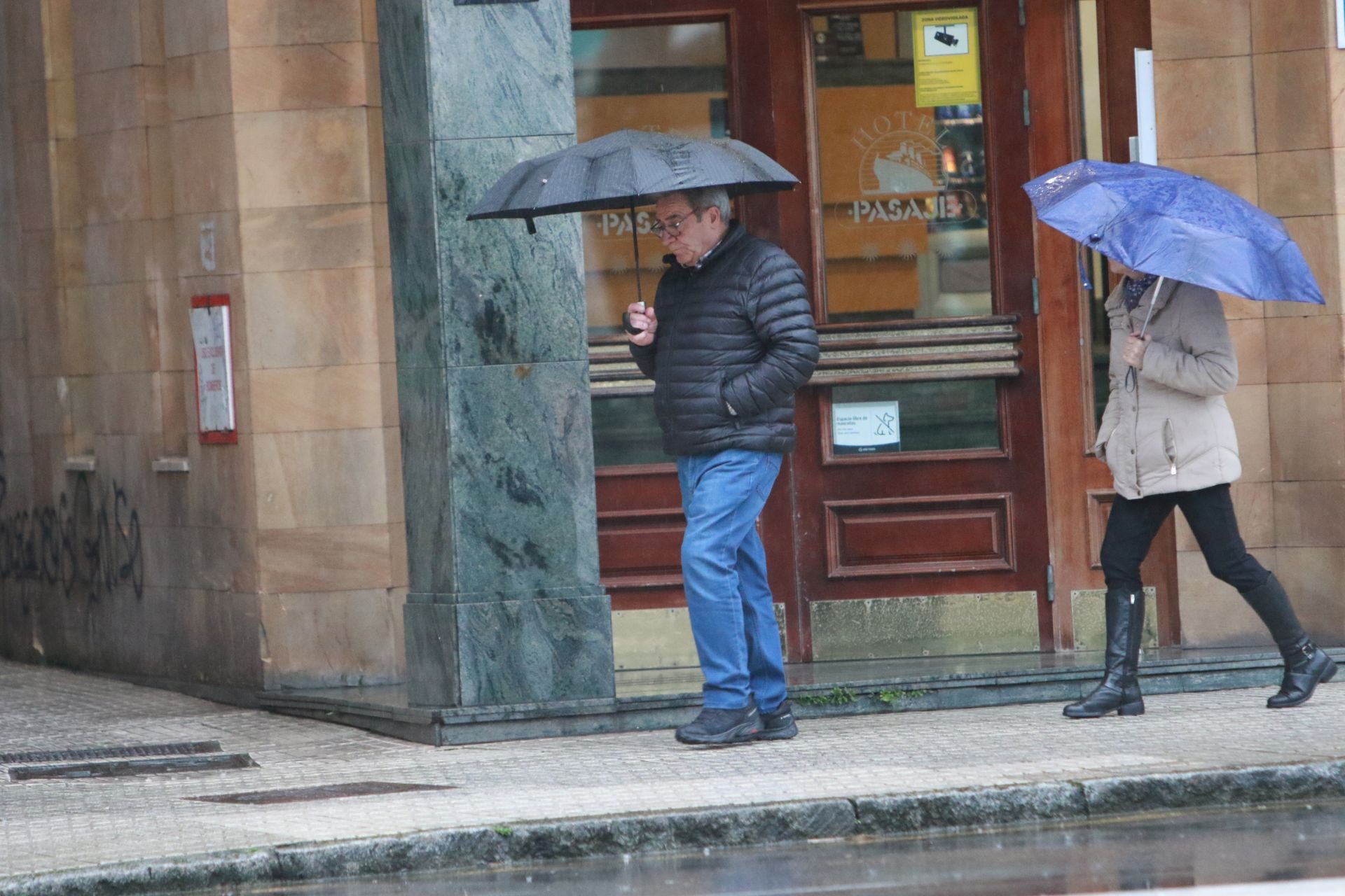 Lluvia y mucho viento en Asturias