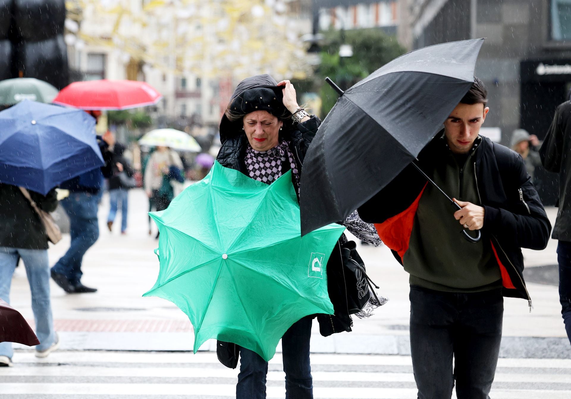 Lluvia y mucho viento en Asturias