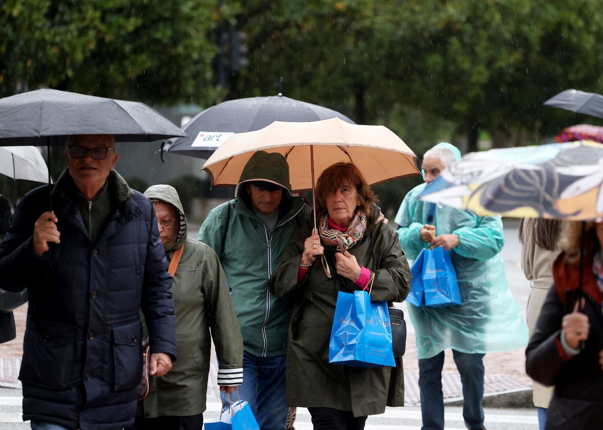 Lluvia y mucho viento en Asturias