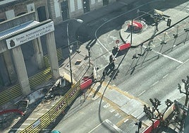 Por la mañana ya se podía apreciar la obra terminada.