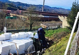 Estado en el que quedó el coche tras el accidente.