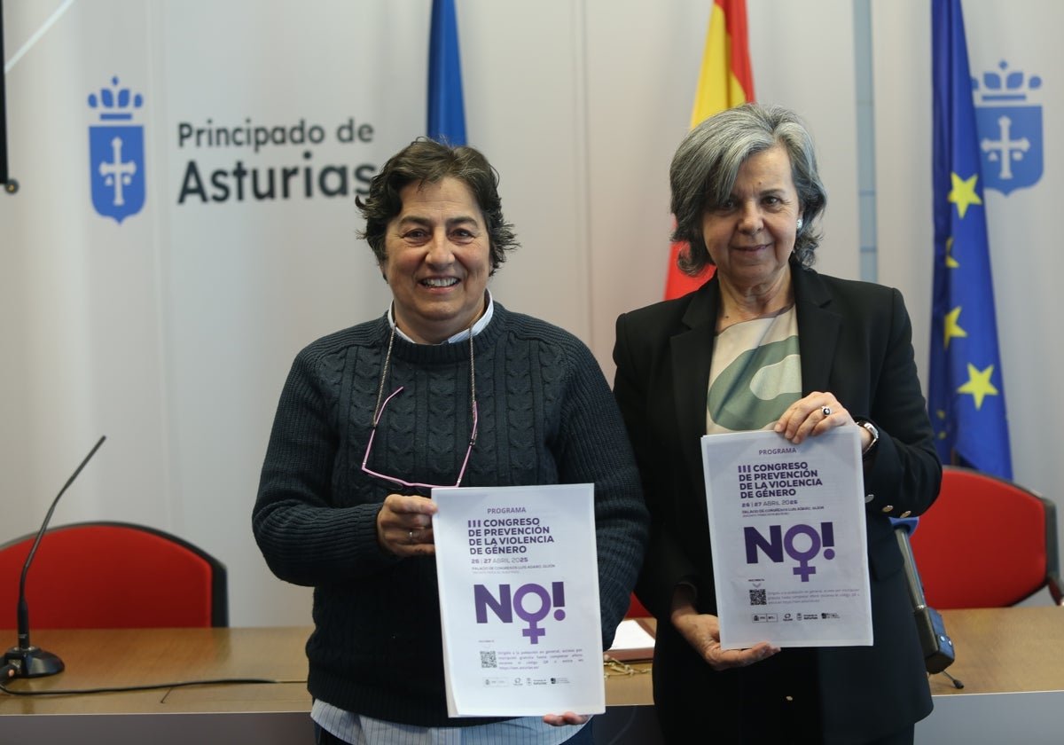 Marian Moreno y María Jesús Álvarez, en la presentación del III Congreso