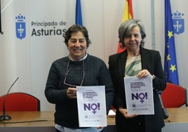 Marian Moreno y María Jesús Álvarez, en la presentación del III Congreso