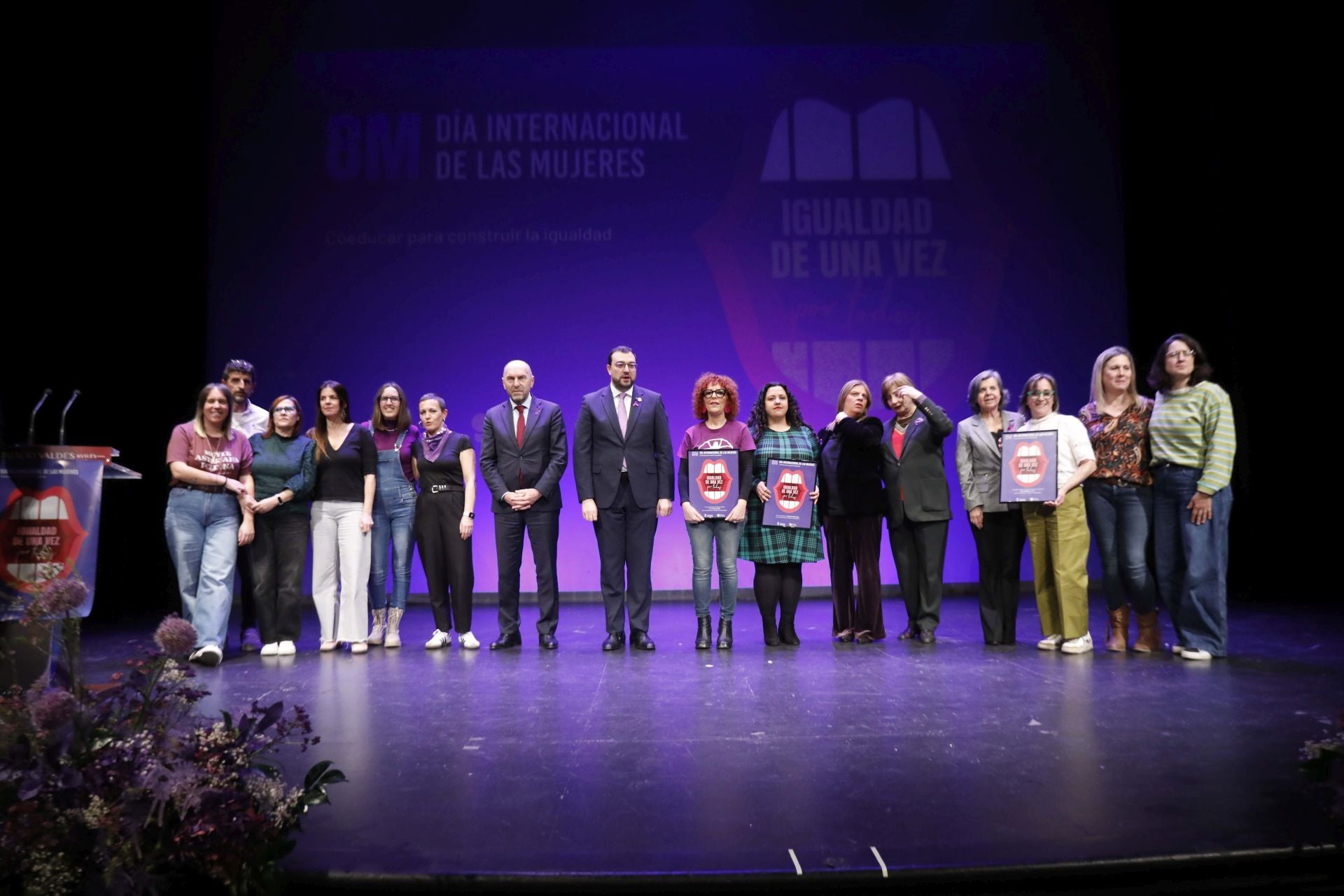 En imágenes: el acto institucional del 8M en Asturias