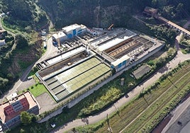 Vista aérea de las instalaciones de la depuradora del oeste, cuyas obras de mejora acaban de concluir.