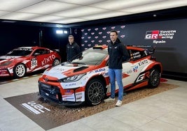 Isidre Esteve y Txema Villalobos junto a Miguel Carsi, presidente de Toyota y Lexus en España.