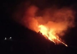 Los fuertes vientos del sur favorecen una decena de incendios en ocho concejos asturianos
