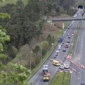 Gran atasco en la autovía Minera.