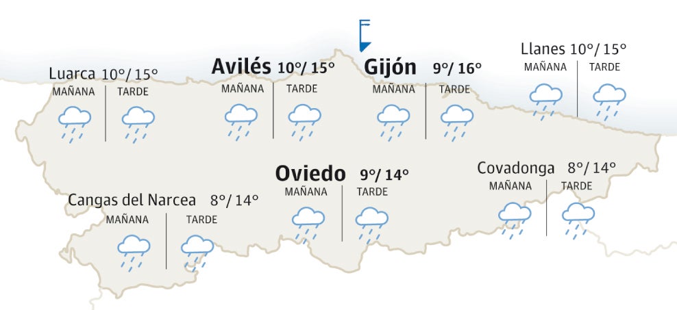 El tiempo en Asturias: esta es la previsión para este martes, 25 de marzo