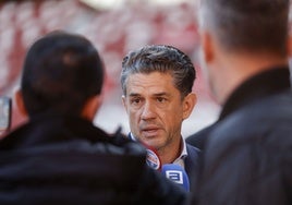 Alejandro Irarragorri, en diciembre, en su última visita a El Molinón.