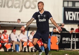 Jorge Morcillo, en un partido con el Marino de Luanco.