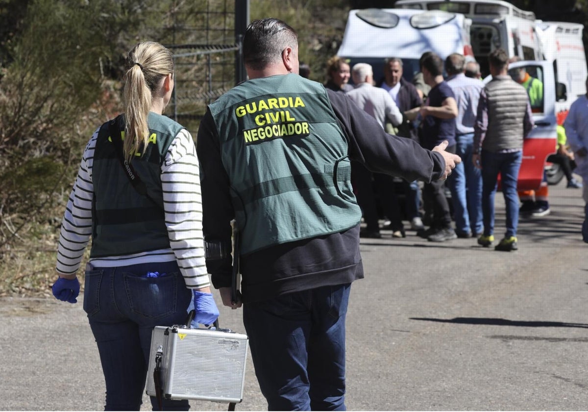 Intervención de los servicios de emergencia tras la explosión en la mina de Cerredo.