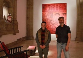 Javier Garcerá y Javier Díaz-Guardiola, en la capilla de la Trinidad del Barjola.