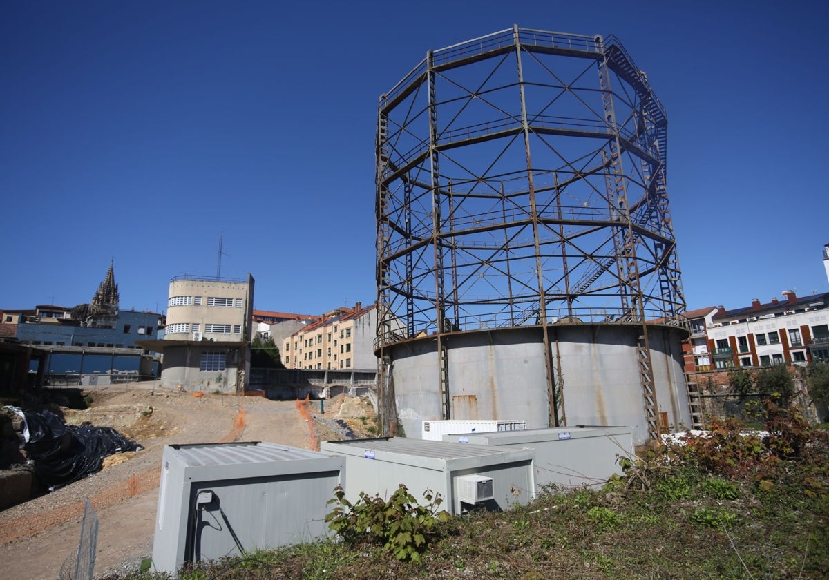 El gasómetro de la Fábrica de Gas.