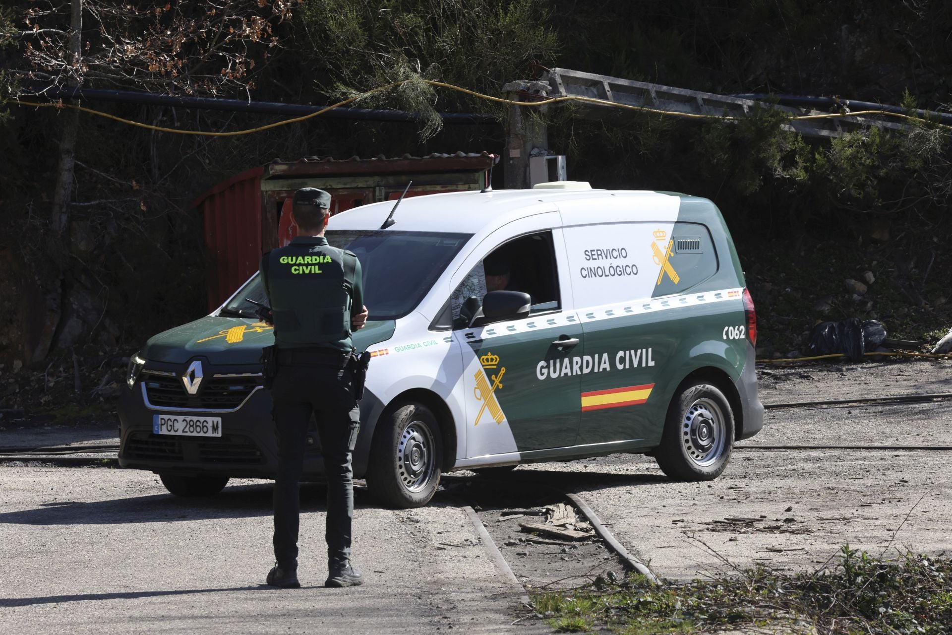 Las imágenes de la inspección de la Guardia Civil en la mina de Cerredo