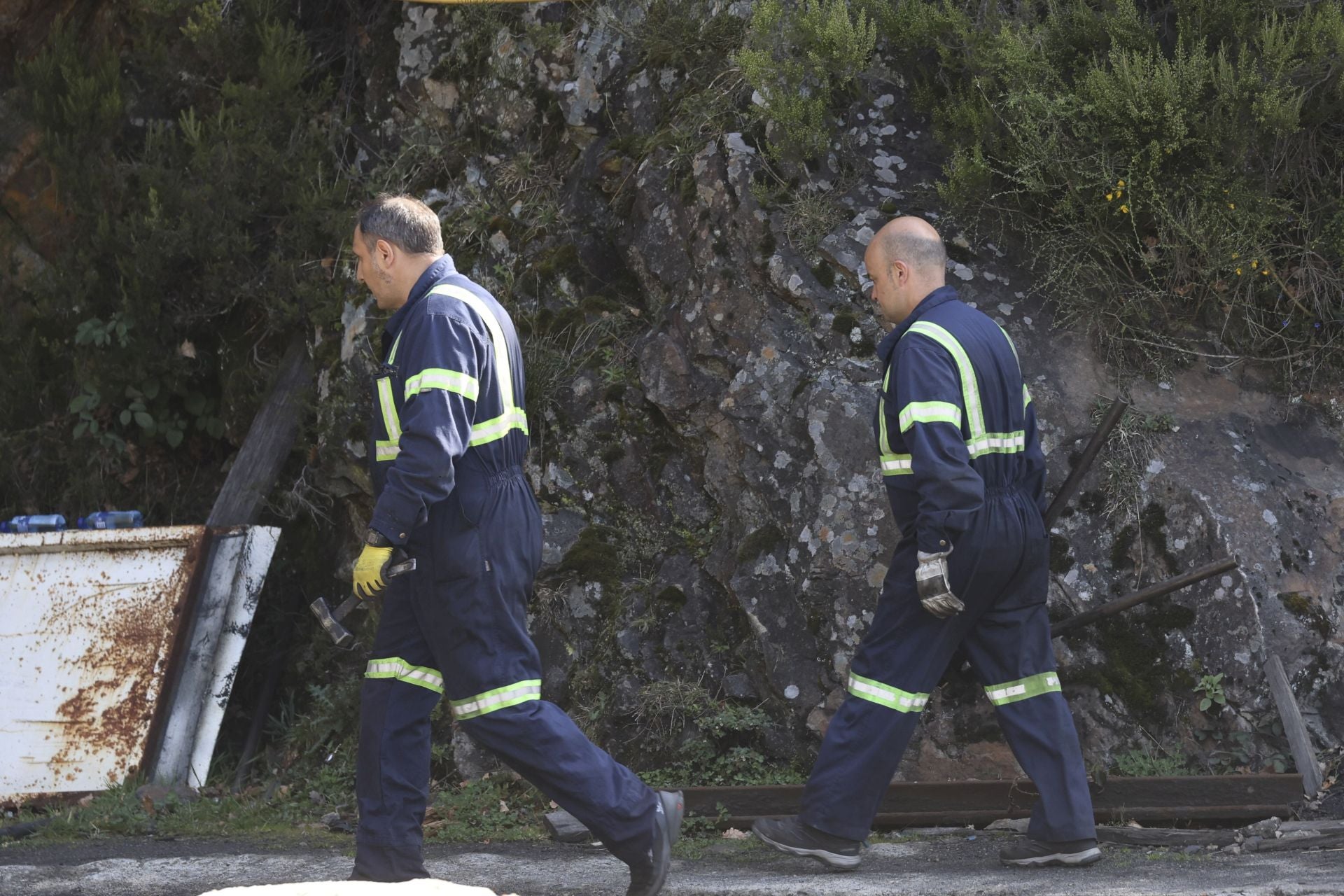 Las imágenes de la inspección de la Guardia Civil en la mina de Cerredo