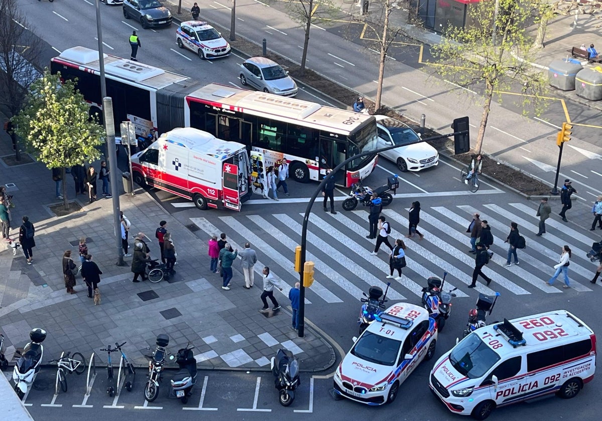 Zona donde se produjo el accidente, junto a la Gota de Leche.