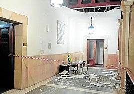 Chamorro, tras caer una parte del techo del TSJA:«Llevamos años diciendo que hay que revisar las sedes judiciales»