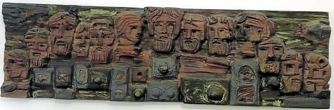 Escultura de Navascués que fue donada hace ahora dos años al Museo de Bellas Artes de Asturias que remite a la Última cena.