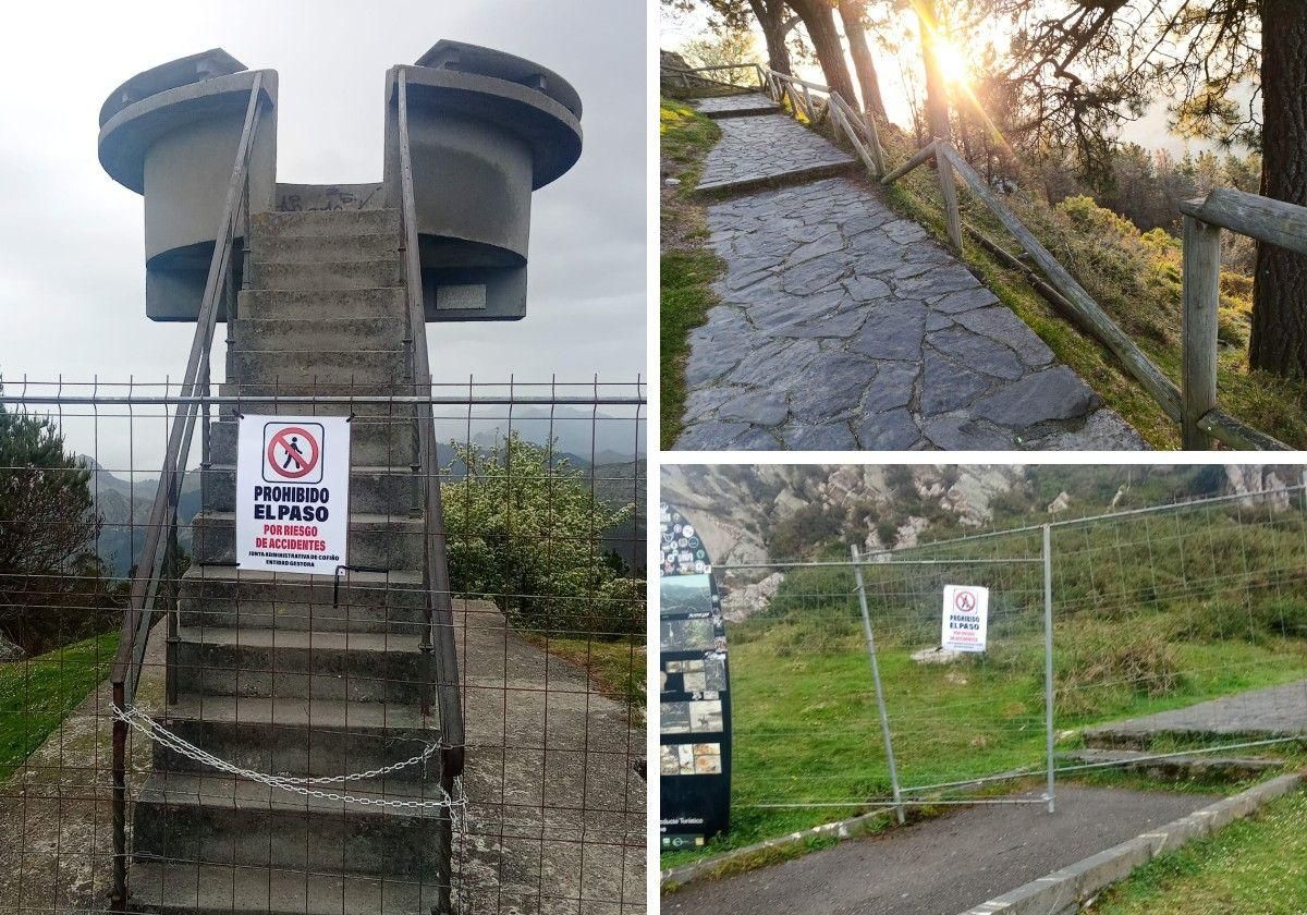 El Principado pide autorización para arreglar el Mirador del Fitu, cerrado «de forma indefinida por riesgo de accidentes»