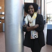 Hodan Sulaman, en el Palacio de Congreso de Gijón, sede del congreso de violencia.