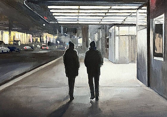 Una escena de Nueva York que forma parte de su última serie.