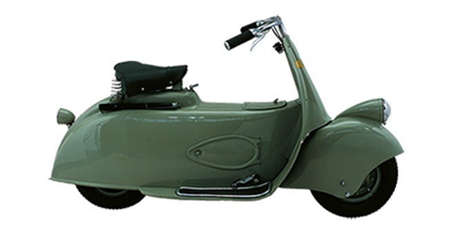Imagen antes - La MP 5 (Paperino) y la MP 6 (posteriormente Vespa 98)