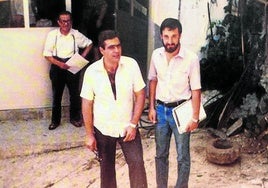 Pin de Cigüedres (Xosé Álvarez) y Chema de Bimeda (Xosé María Rodríguez). Archivo familiar de Xosé Álvarez