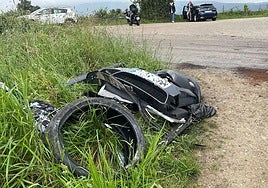 Restos del accidente.