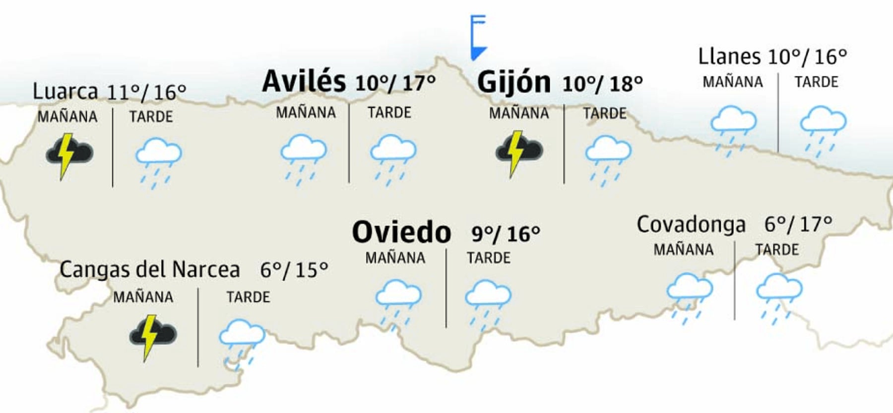 El tiempo en Asturias: esta es la previsión para este lunes 5 de mayo