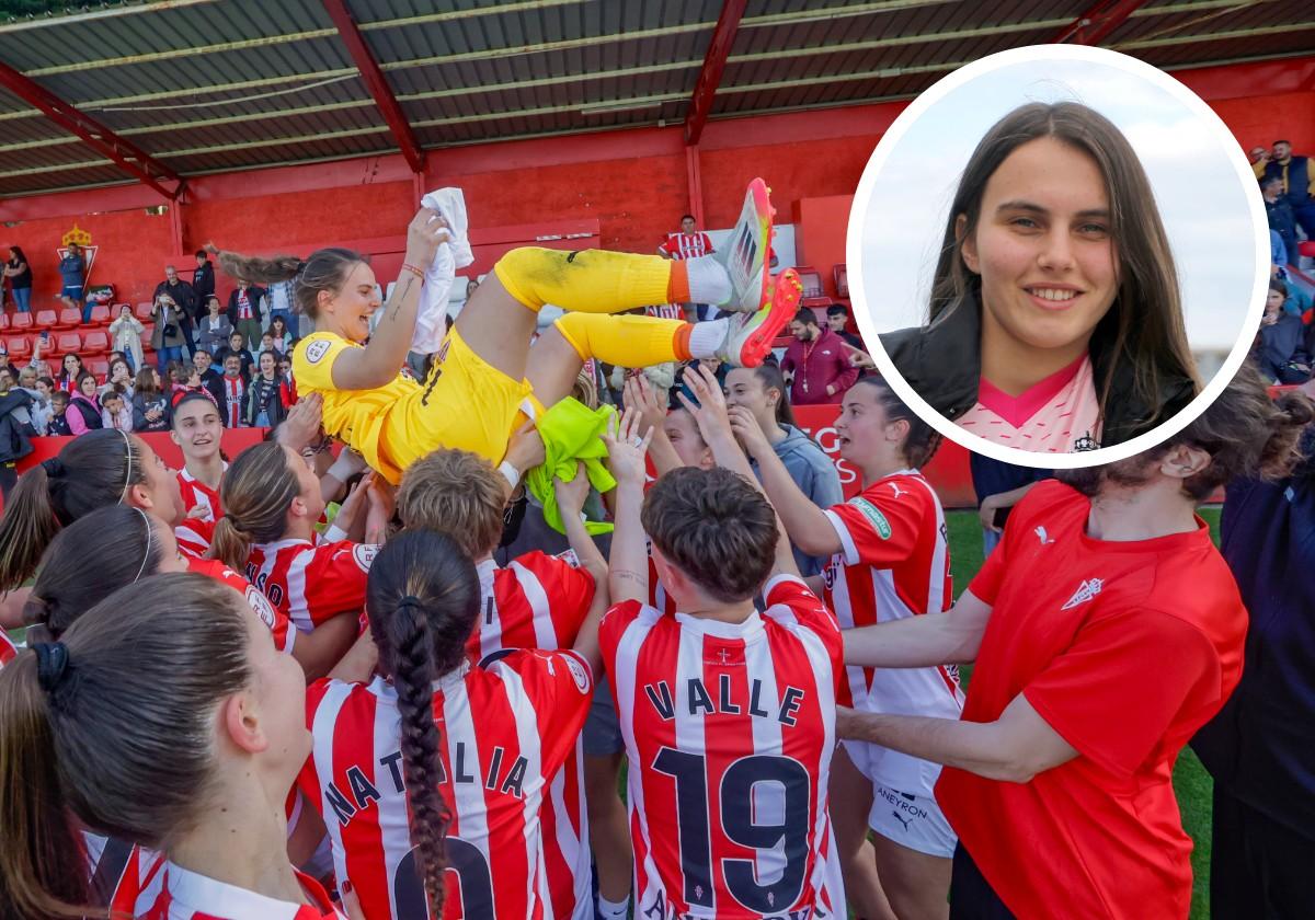 Adriana Sirgo, portera del Sporting Femenino: «Le prometí a mi padre que nos salvaríamos y poder cumplirlo fue increíble»