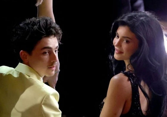 Kylie Jenner y Timothée Chalamet, en la gala de los Oscar 2025.